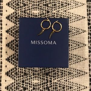Missoma Mini Claw Charm Hoops